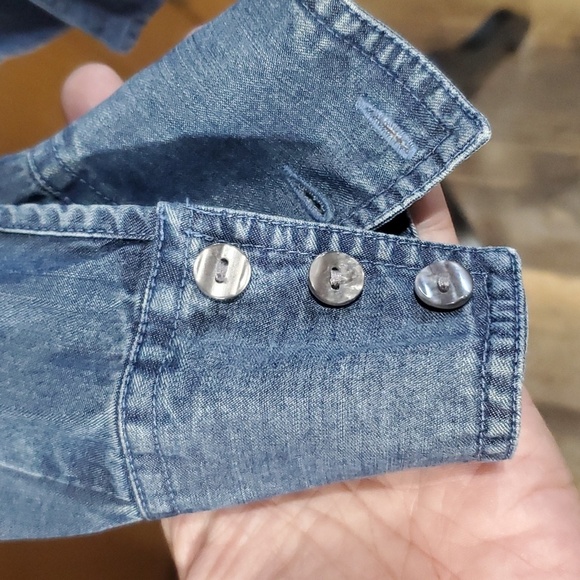 J Jill nwt chambray long sleeve wrap top - Picture 3 of 7